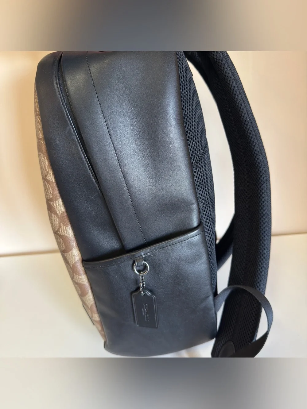 Coach Men’s Brown Signature Canvas Backpack CM024